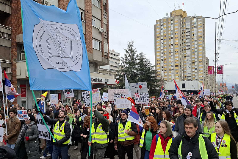 Studentski i građanski protesti u Nišu (Foto: Danas)