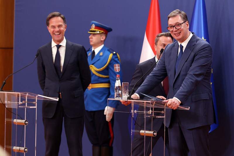 Aleksandar Vučić i Mark Rutte (Foto: EPA-EFE)