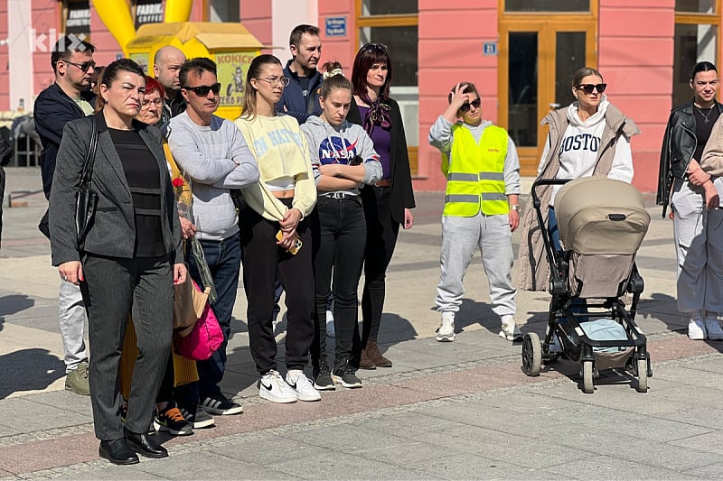 Detalj tokom protesta u Brčkom (Foto: A. K./Klix.ba)