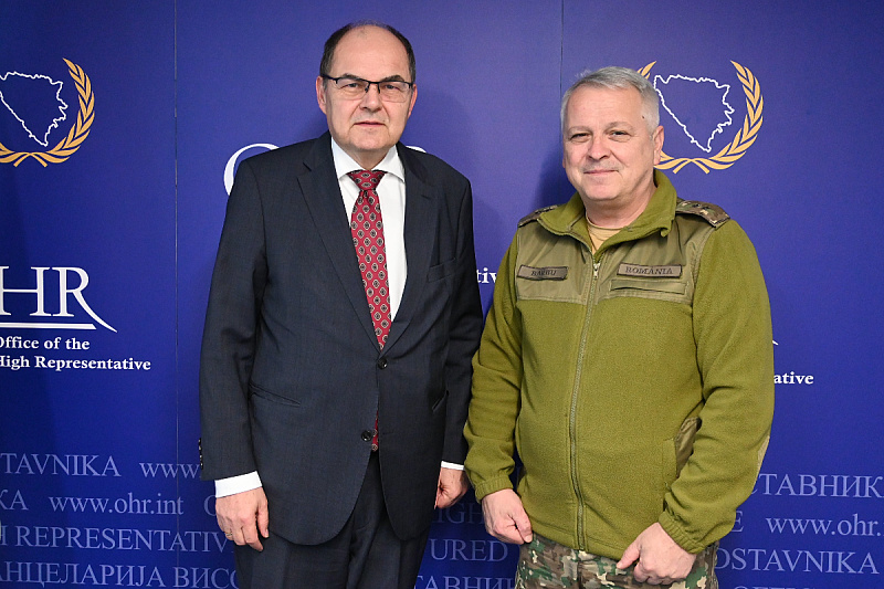 Schmidt i komandant EUFOR-a tokom današnjeg sastanka (Foto: OHR)