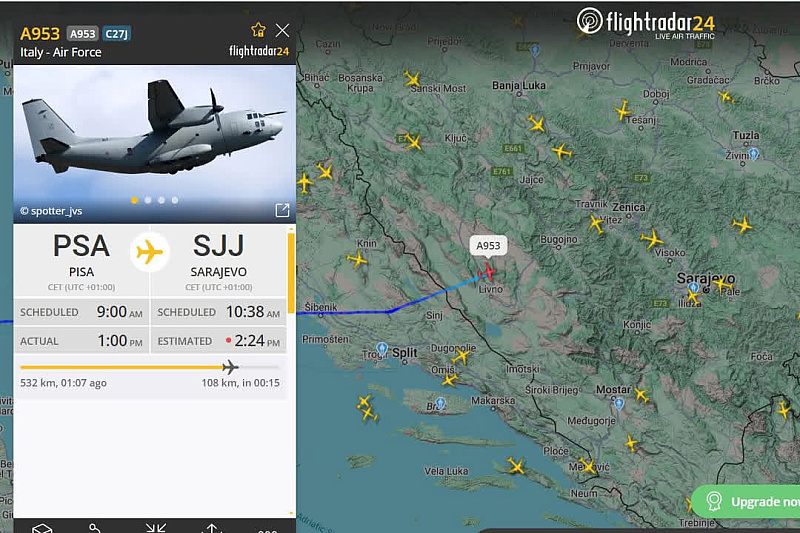 Foto: Screenshot / Flightradar24