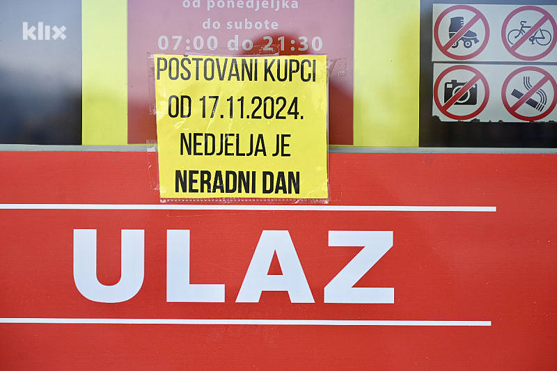 Neradna nedjelja u FBiH na snazi je od 17. novembra 2024. (Foto: T. S./Klix.ba)