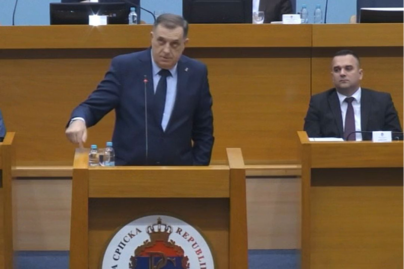 Milorad Dodik u NSRS (Screenshot: RTRS)