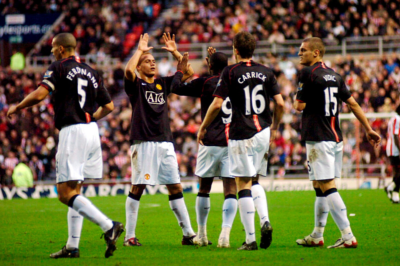 Louis Saha (broj 9) u dresu Uniteda (Foto: EPA-EFE)