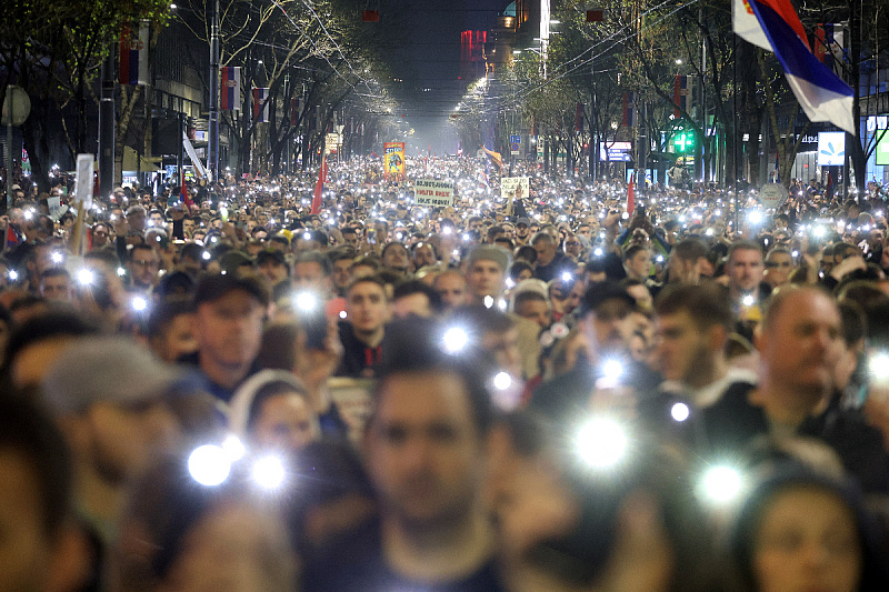 Protesti u Beogradu (Foto: Reuters)