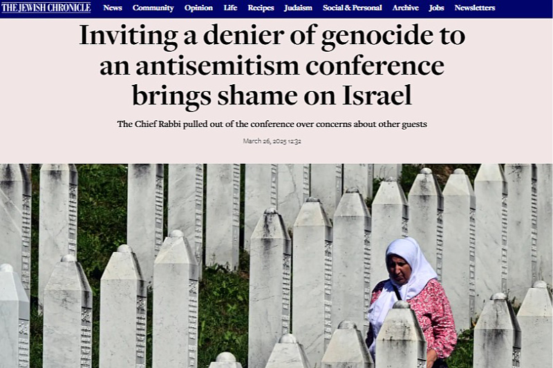 Jevrejski nedjeljnik je oštro kritikovao učešće Dodika na konferenciji