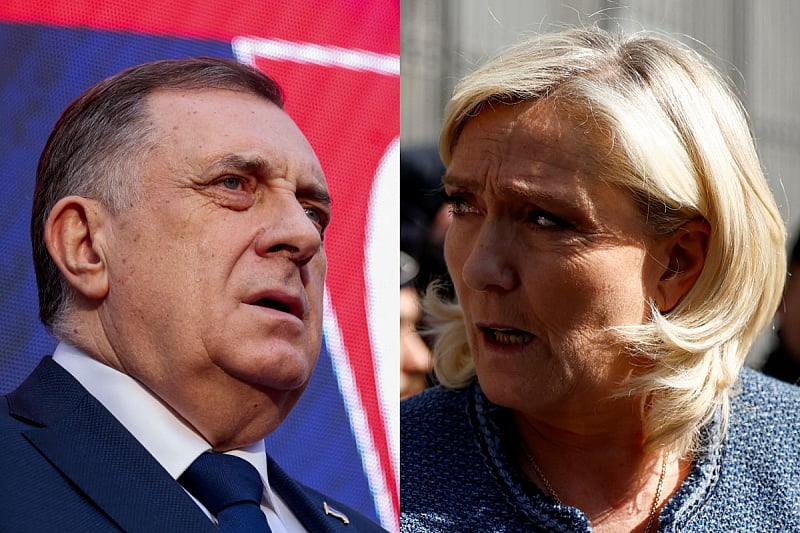 Dodik se sada uporedio s Le Pen, no za razliku od njega ona ne izbjegava  državne institucije
