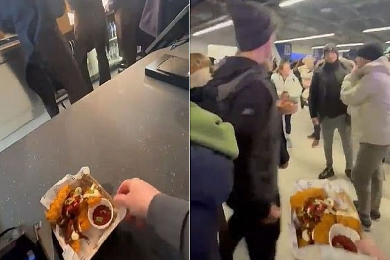 Snimak krađe hrane na novom stadionu Evertona (Foto: Screenshot)