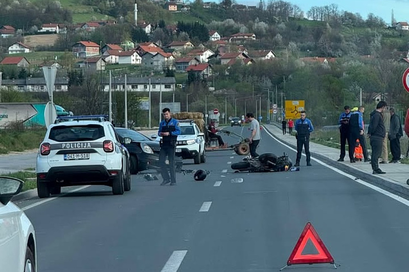 Saobraćajna nesreća u bugojanskom naselju Kula (Foto: Bugojno Danas)