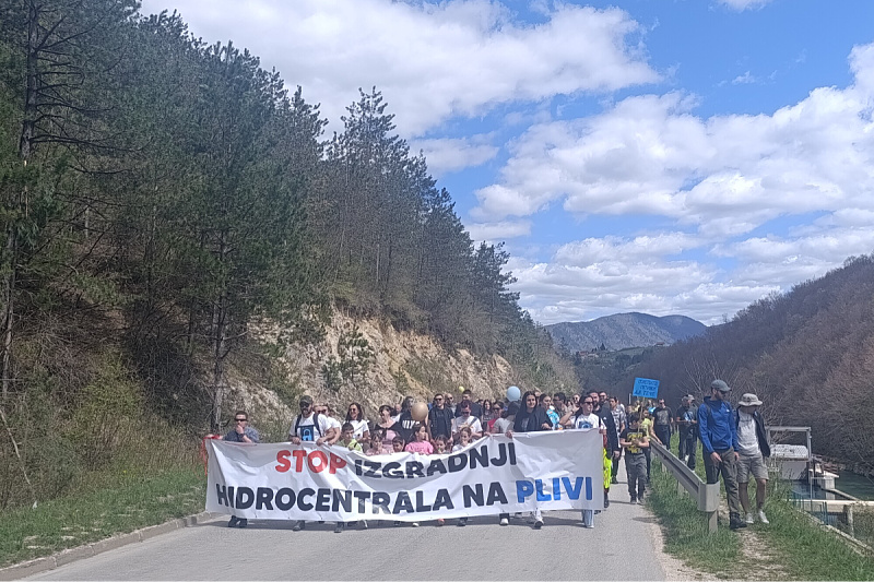 Protesti u Šipovu protiv izgradnje hidroelektrana na Plivi