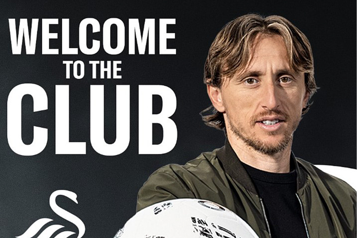 Modrić je predstavljen među Labudovima (Foto: Swansea City FC)
