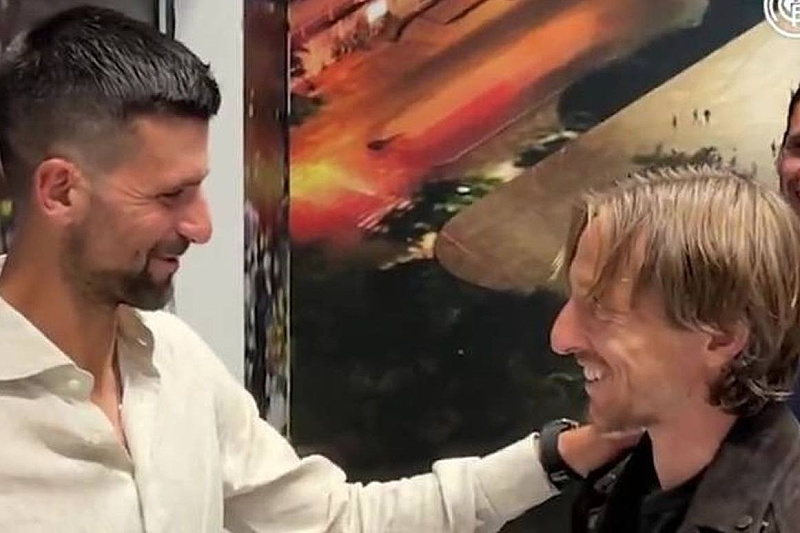 Novak Đoković i Luka Modrić (Foto: Screenshot)