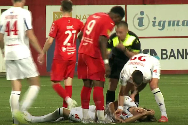 Teška povreda Ivana Đorića (Foto: Screenshot)