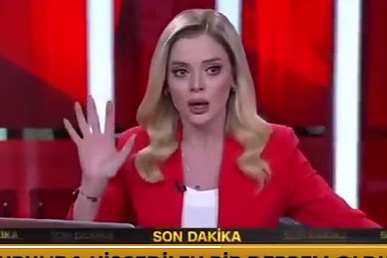 Dio televizijskog prenosa tokom zemljotresa (Screenshot)
