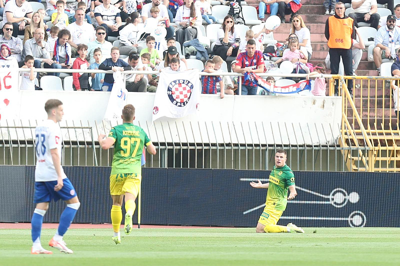Vinko Rozić proslavlja gol protiv Hajduka (Foto: Ivo Cagalj/PIXSELL)