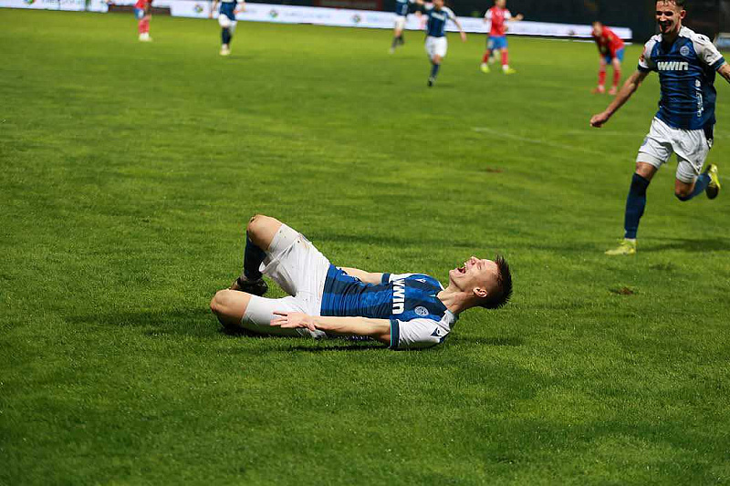 Madžid Šošić proslavlja pobjednički gol protiv Borca (Foto: FK Željezničar)
