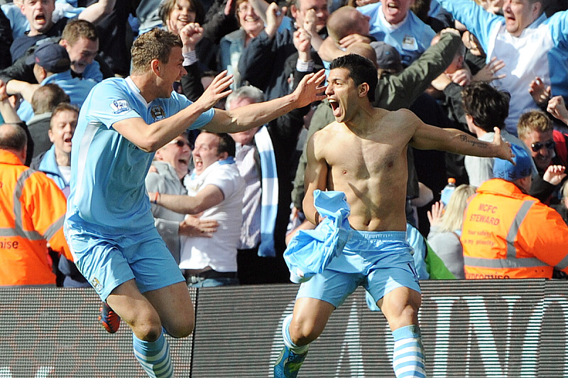 Džeko i Aguero donijeli su titulu Cityju u nadoknadi (Foto: EPA-EFE)