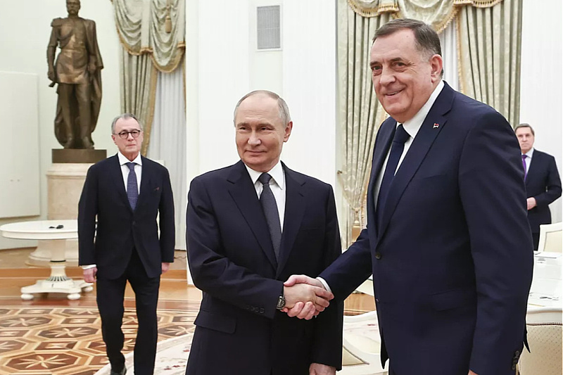 Milorad Dodik u ranijoj posjeti Vladimiru Putinu(Foto: Ria Novosti)