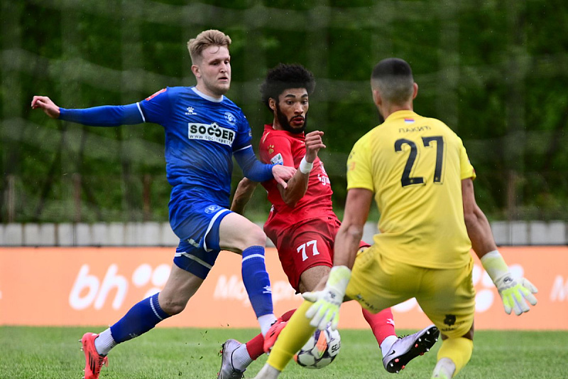 Trenutak kada je Mulato postigao gol (Foto: FK Igman Konjic)