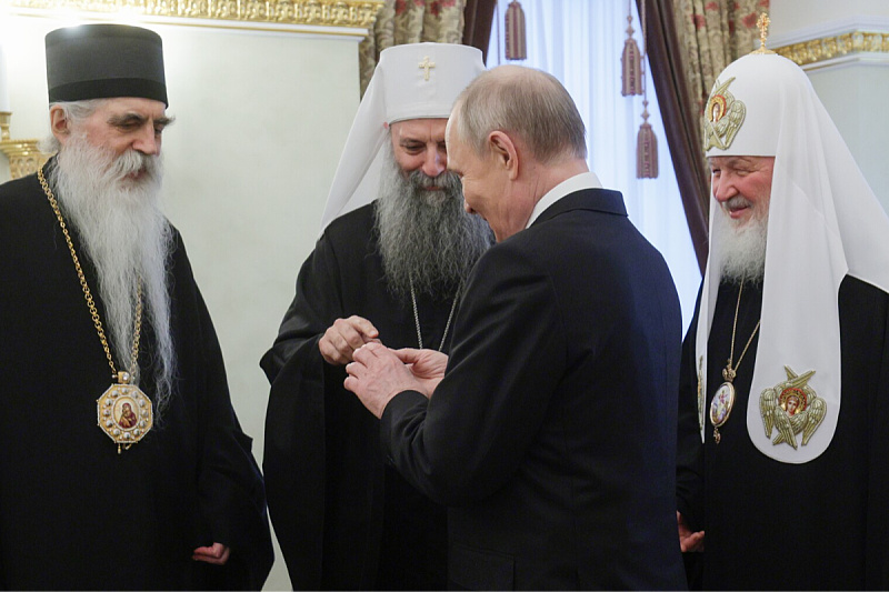 Patrijarh Porfirije u srijedu posjetio Vladimira Putina (Foto: EPA-EFE)