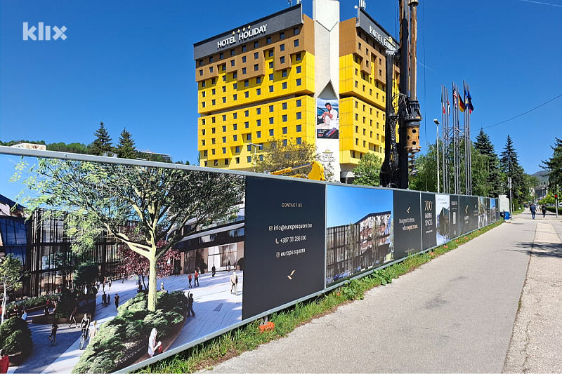 Gradilište kongresno-poslovnog centra hotela Holiday (Foto: B. R./Klix.ba)