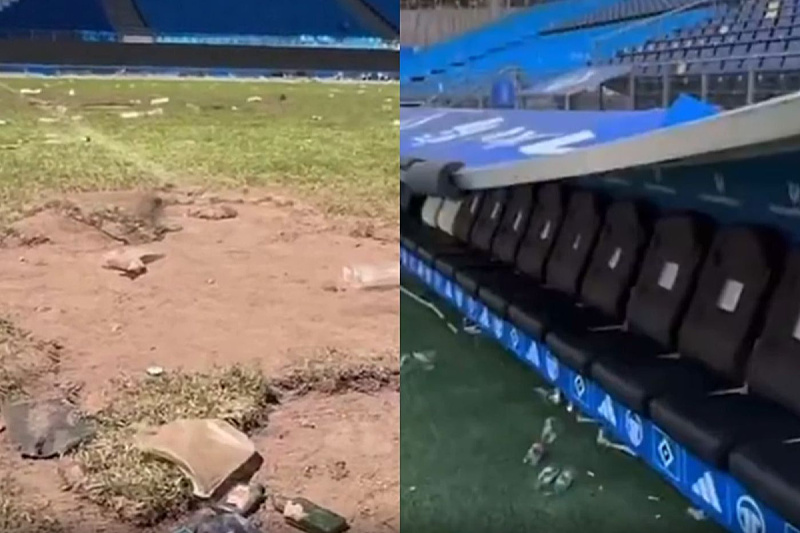Uništen stadion HSV-a (Foto: Screenshot)