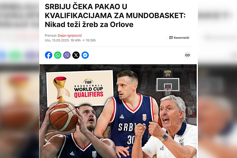 "Srbiju čeka pravi pakao u kvalifikacijama za SP (Foto: Screenshot)