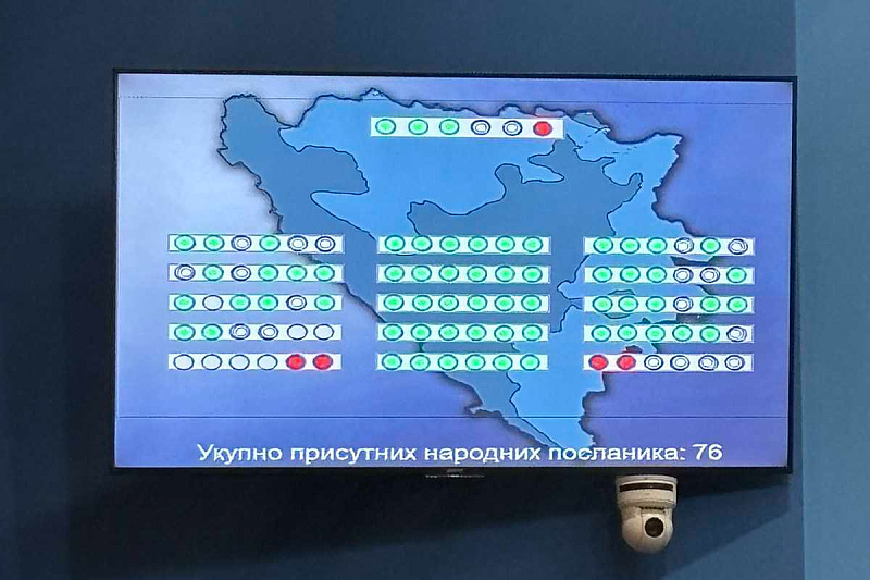 Raspored glasanja na sjednici NSRS-a (Foto: Klix.ba)