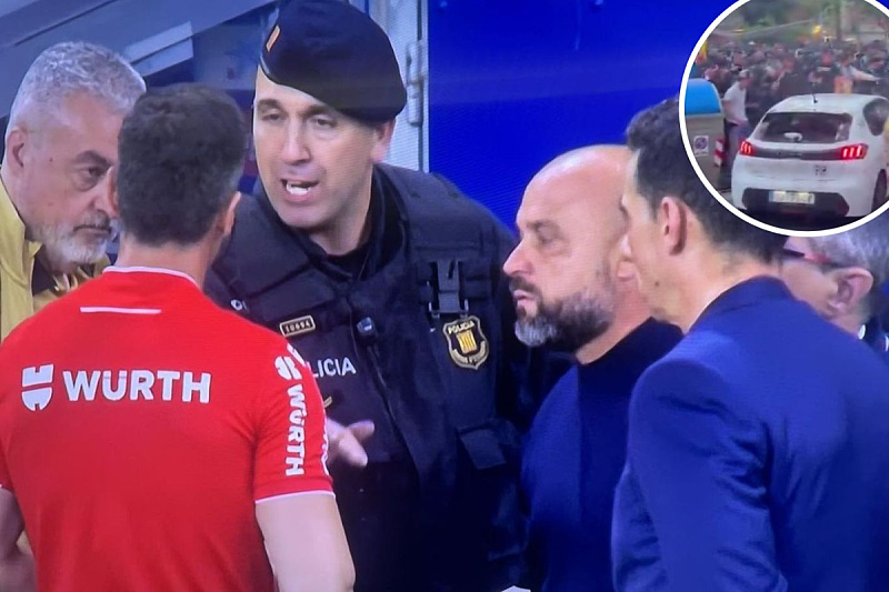 Utakmica Espanyol - Barcelona nakratko prekinuta (Foto: Screenshot)