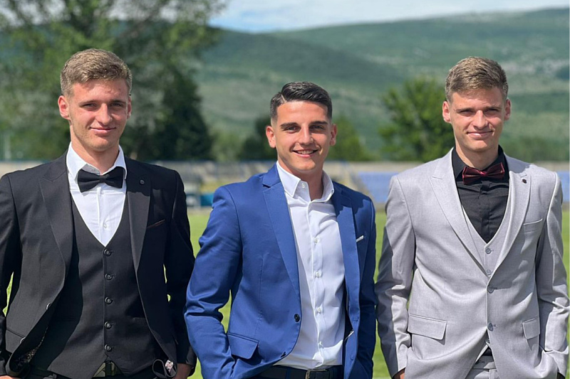 Filip Taraba (u sredini) i braća Filip i Marko Matić (Foto: NK Široki Brijeg)
