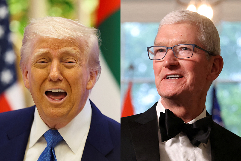 Predsjednik SAD-a Donald Trump i izvršni direktor Applea Tim Cook