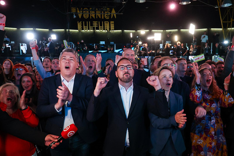 Slavlje u štabu Tomaševića (Foto: Igor Kralj/Pixsell)