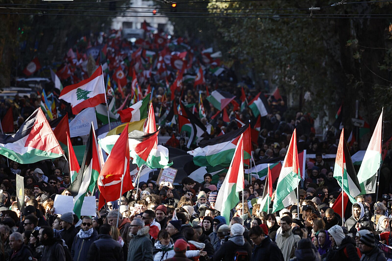 Jedan od ranijih protesta za Palestinu u Rimu (Foto: EPA-EFE)