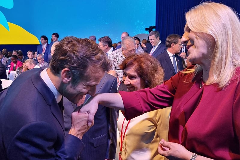 Emmanuel Macron i Željka Cvijanović
