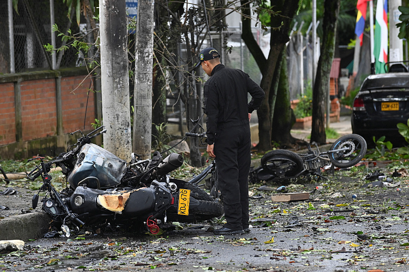 Napad u blizini policijske stanice u Kolumbiji (Foto: Reuters)