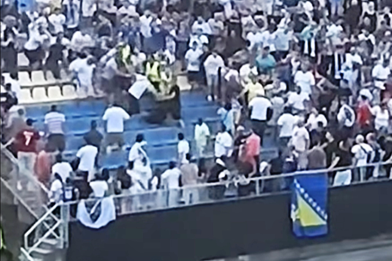 Detalj sukoba u Celju (Foto: Screenshot)