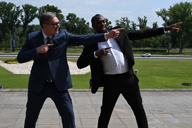 Vučić i Bolt (Foto: Instagram)