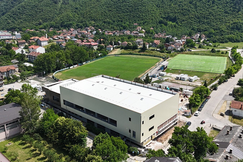 Gradilište nove sportske dvorane u Hrasnici (Foto: Općina Ilidža)