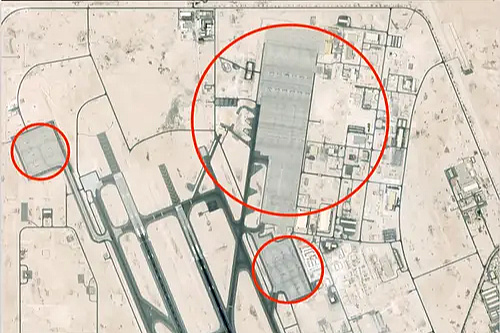 "Očišćene" piste u najvećoj američkoj bazi na Bliskom istoku (Foto: Planet Labs)