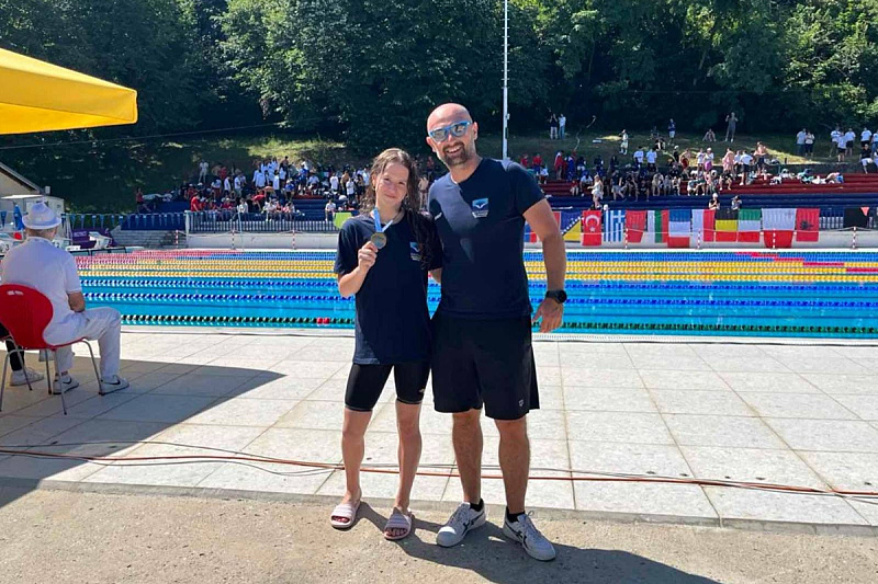 Zerina Vrabac s trenerom Evelinom Avdićem (Foto: PK Sport time)