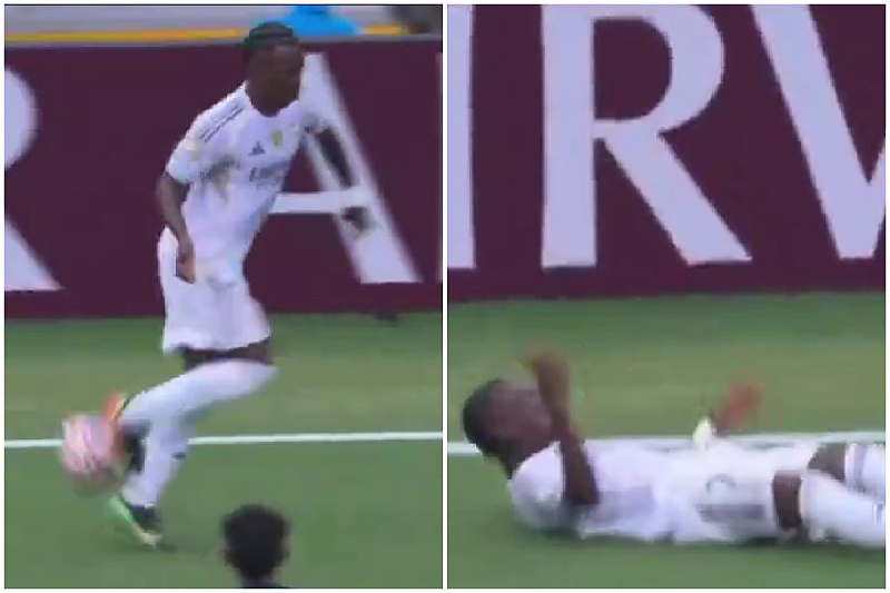 Vinicius pokušao "Rainbow flick" pa završio na zemlji