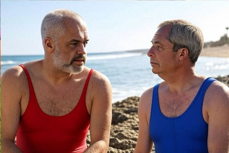 Fotomontaža koju je objavio Rama (Foto: X/Edi Rama)