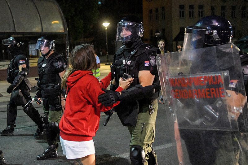 Protesti u Beogradu 3. jula (Foto: Reuters)