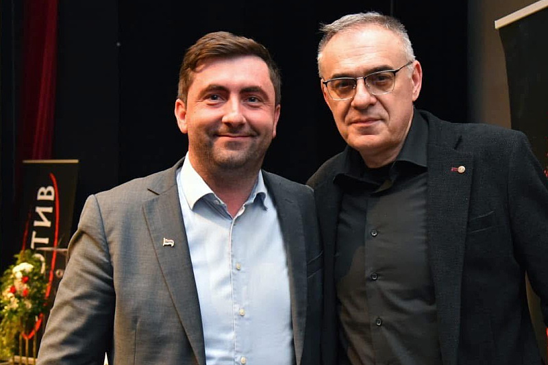 Ljubiša Petrović sa predsjednikom SDS-a Milanom Miličevićem