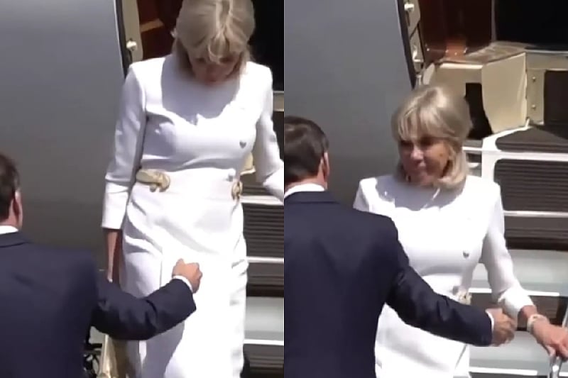 Emmanuel Macron i Brigitte Macron (Foto: Screenshot/TikTok)