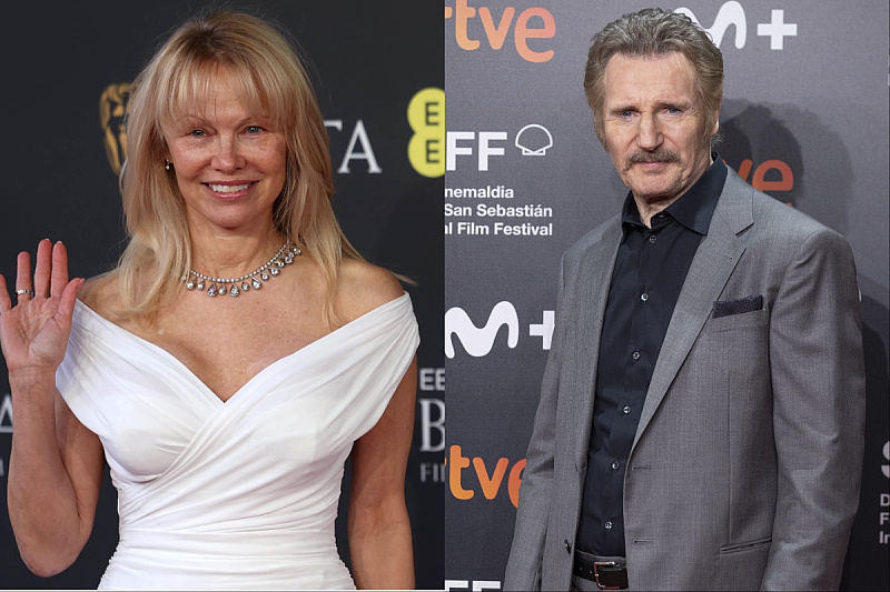 Pamela Anderson/Liam Neeson (Foto: EPA-EFE)