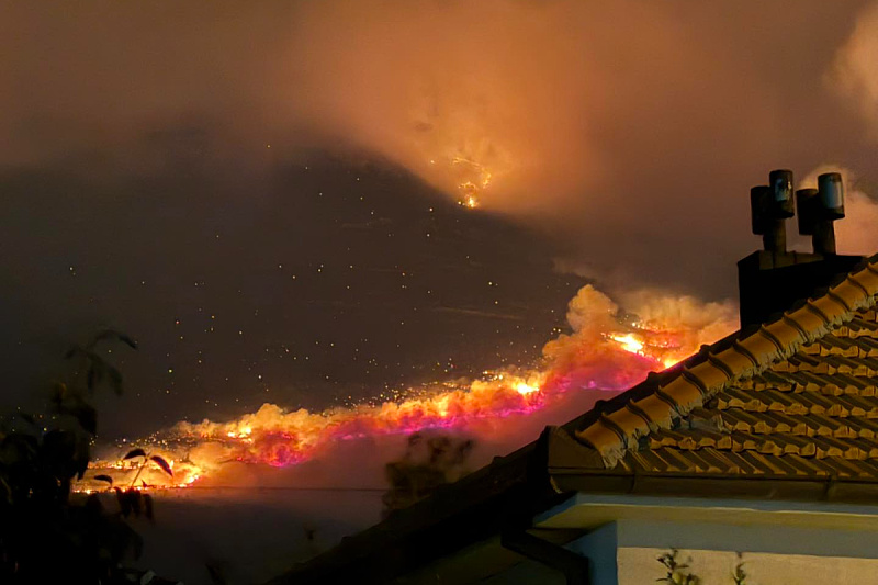 Sinoćnji požar u Trebinju (Foto: Facebook)