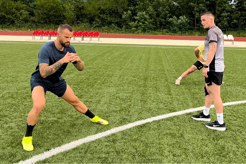 Haris Seferović na treningu Podgrmeča (Foto: NK Podrgmeč Sanski Most)