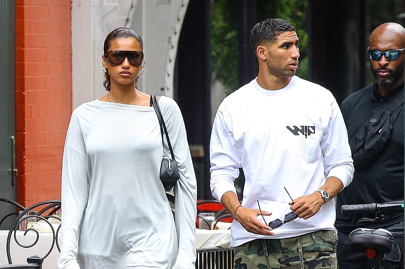 Imaan Hammam i Achraf Hakimi na ulicama New Yorka (Foto: Twitter)