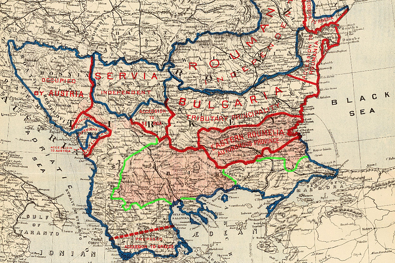 Mapa nastala nakon završetka Berlinskog kongres (Foto: Wikicommons)